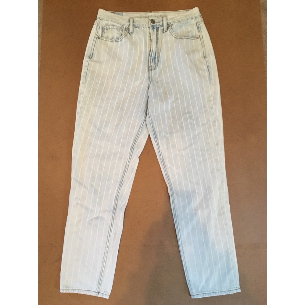 American Eagle High Waisted Mom Jean Pinstripe